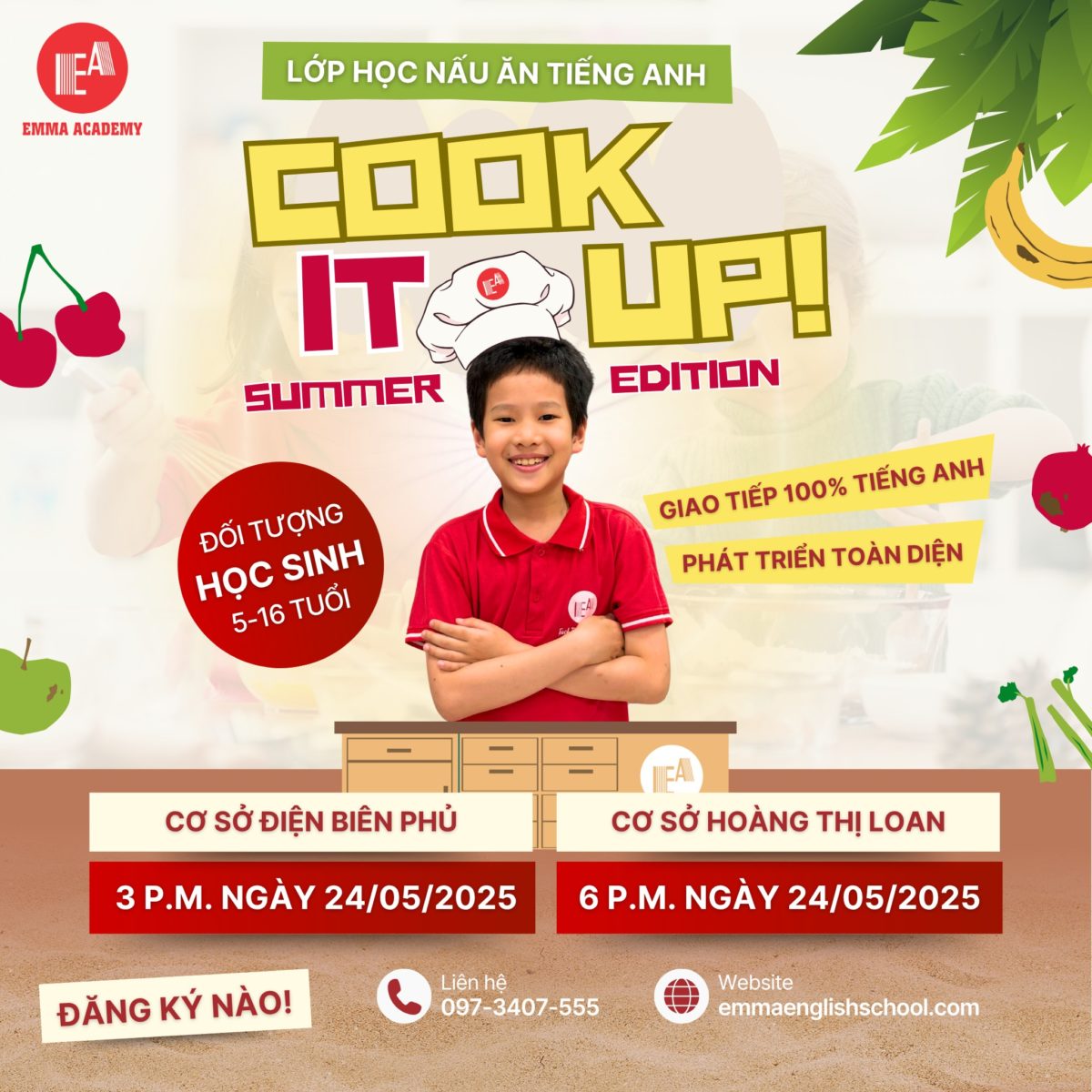 Cook It Up! Workshop Nấu Ăn Bằng Tiếng Anh Cho Trẻ Em Hè 2025